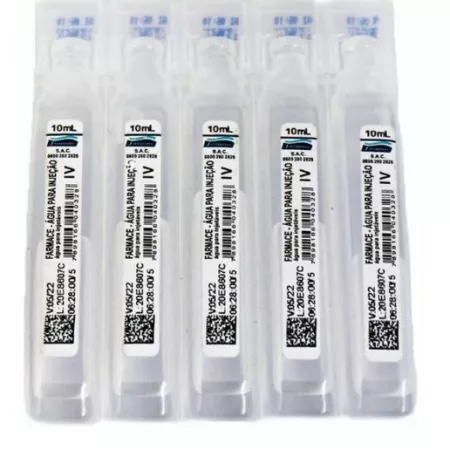AGUA DEST P/ INJECAO 10ML - FARMACE
