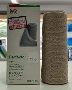 BANDAGEM ELAST COMPRESSAO 12CM X 5M PERFEKTA VENOSAN