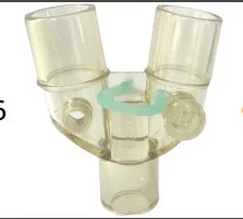 CONECTOR EM Y ADULTO P/ TRAQUEIA C/ ORIFICIO 22X22 - HAOXI CO1430