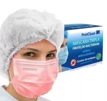 MASCARA CIR TRIPLA C/ELAST CX/50 ROSA PROTDESC