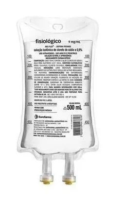 SORO FISIOLOGICO ESTERIL SF 0,9% 500ML BOLSA EUROFARMA