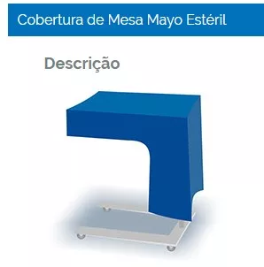 CAMPO CIRURGICO 140X60CM P/ MESA DE MAYO ESTERIL PROTDESC PROTCLEAN