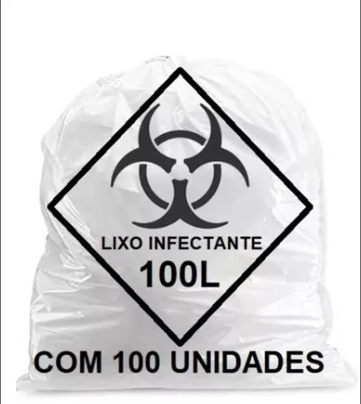 SACO LIXO INFECTANTE HOSP 30L C/100 BRANCO - RAVA ST