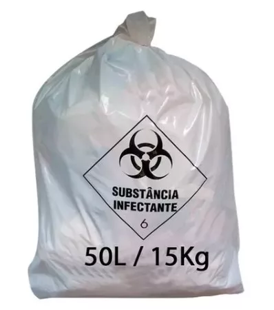 SACO LIXO INFECTANTE HOSP 50L C/100 BRANCO - RAVA ST