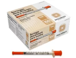 SERINGA 01ML INSUL C/AG. 8X0,30 - DESCARPACK