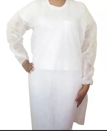 AVENTAL M.LONGA C/ELAS 30G MEDIA BRANCO C/10 DEJAMARO