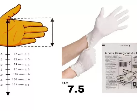LUVA CIRURGICA N.7,5 ESTERIL - DESCARPACK
