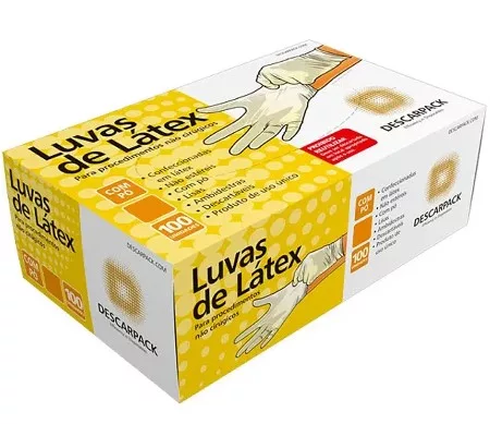 LUVA LATEX C/PO TAM PP C/100 DESCARPACK