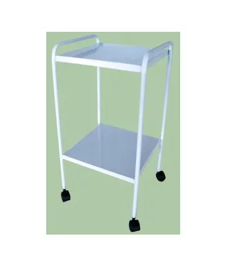 MESA AUX. 40X40X80 PINT EPOXI RODIZIOS - S-0840-B SALUTEM