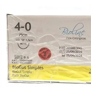 CATGUT SIMP 4-0 1/2 C/AG.2,0 CL - BIOLINE CS40MR20G