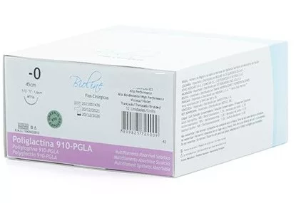 POLIGLACTINA 2-0 70CM 1/2 C/AG.2,5 CL - BIOLINE PGLA20MR25R