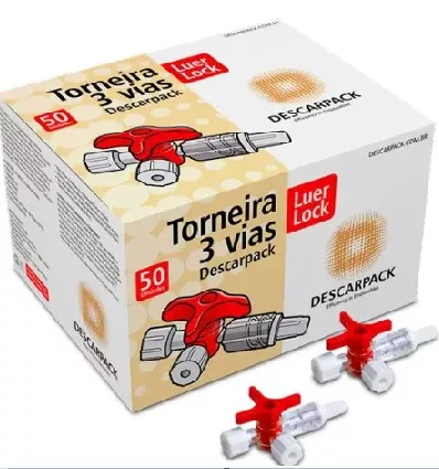 TORNEIRINHA 3 VIAS LUER LOCK DESCARPACK