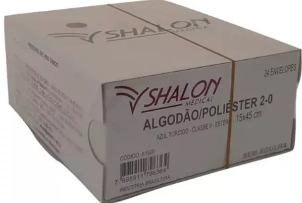 FIO ALGODAO 2-0 S/AG. 15X45CM - SHALON A1520