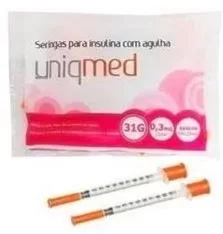 SERINGA 0,3ML C/AG 6X25MM 31G C/10 - UNIQMED