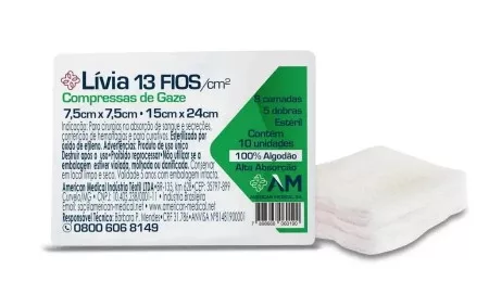 COMPRESSA GAZE EST. 7,5 13F C/10 LIVIA - AMED C57