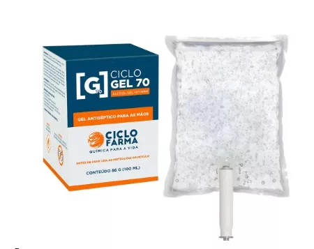 ALCOOL GEL 70% 800ML REFIL - CICLOFARMA