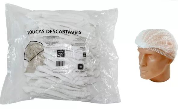 TOUCA SANF C/ ELAST BRANCO C/100 DESCARPACK