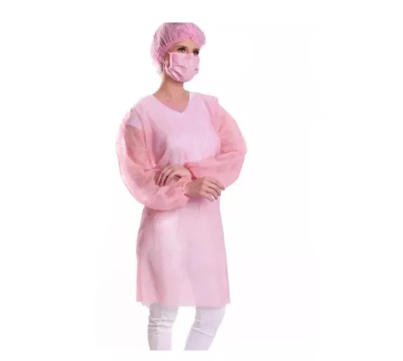 AVENTAL M.LONGA C/ELAS 20G ROSA C/10 PROTDESC