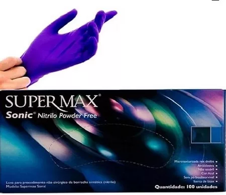 LUVA NITRILICA S/ PO TAM. P SONIC SUPERMAX