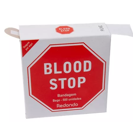 ADESIVO POS COLETA REDONDO AD C/500 - BLOOD STOP