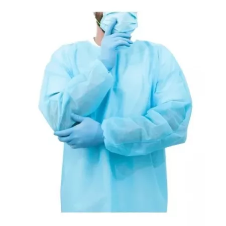 AVENTAL M.LONGA C/ELAS 30G MEDIA AZUL CLARO C/10 DEJAMARO