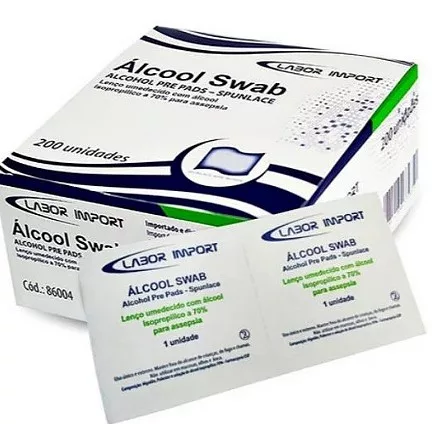 ALCOOL ISOPROPIL. SWAB SACHE C/200 - LABOR IMPORT ST.