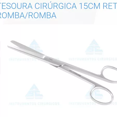TESOURA CIRURGICA 15CM RETA R/R - ABC 0311