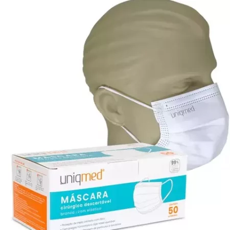 MASCARA CIR TRIPLA C/ELAST CX/50 BRANCO UNIQMED