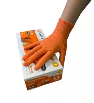 LUVA LATEX S/PO TAM P C/100 LARANJA UNIGLOVES