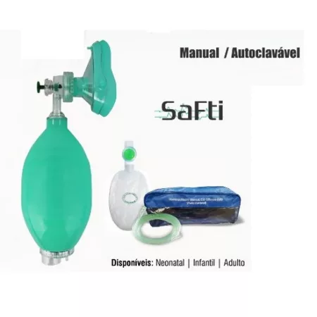 REANIMADOR AMBU SILICONE INFANTIL 500ML - SAFTI