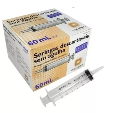 SERINGA 60ML BICO CATETER S/AG. - DESCARPACK