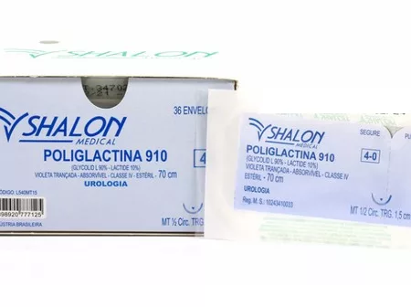 POLIGLACTINA 4-0 75CM 1/2 C/AG.1,5 SHALON L540MT15