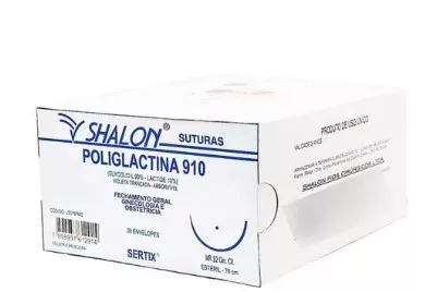 POLIGLACTINA 3-0 75CM 1/2 C/AG.2,0 CL- SHALON L530MR20