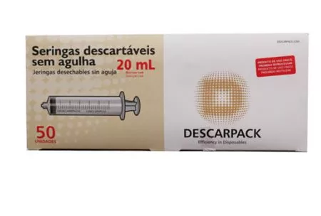 SERINGA 20ML LOCK S/AG. - DESCARPACK