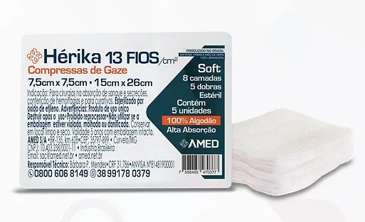 COMPRESSA GAZE EST. 7,5 13F C/10 HERIKA AMED C11