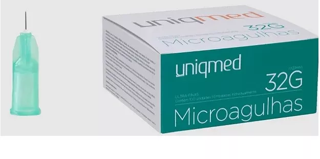 MICROAGULHAS 32G 0,23MM X 4MM C/100 LEBEL UNIQMED
