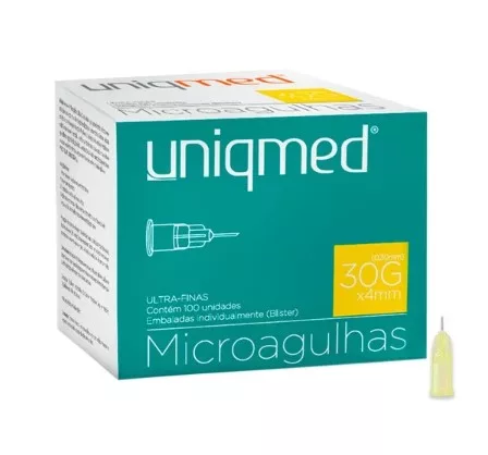 MICROAGULHAS 30G 0,30MM X 4MM C/100 LEBEL UNIQMED