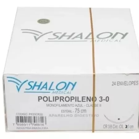 POLIPROPILENO 3-0 1/2 C/2 AG2,0 CL SHALON P302MRV20