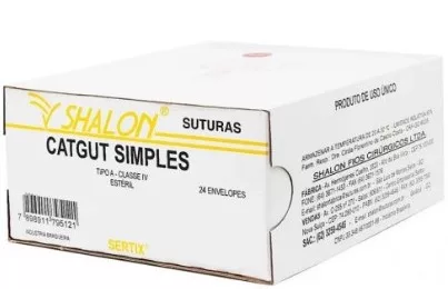 CATGUT SIMP 2-0 3/8 C/AG.3,0 CL - SHALON S320CR30
