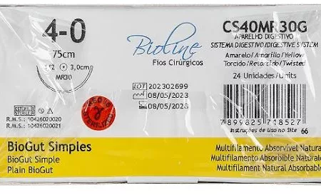 CATGUT SIMP 4-0 1/2 C/AG.3,0 CL BIOLINE CS40MR30G