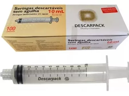 SERINGA 10ML LOCK S/AG. - DESCARPACK