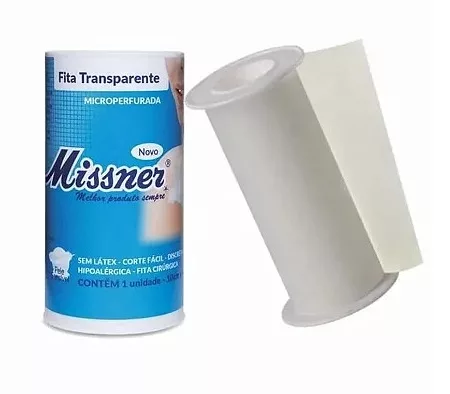 FITA CIRURG MICROPERFURADA 10CM X 4,5M TRANSPARENTE - MISSNER