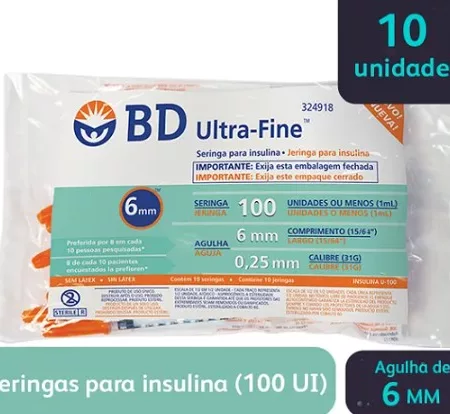 SERINGA 01ML C/AG 6X25MM 31G C/10 - BD