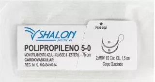 POLIPROPILENO 5-0 1/2 C/2AG1,5 CT SHALON P502MRV15