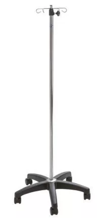 SUPORTE PARA SORO C/ 5 RODIZIOS INOX - MEDISAUDE 22.006