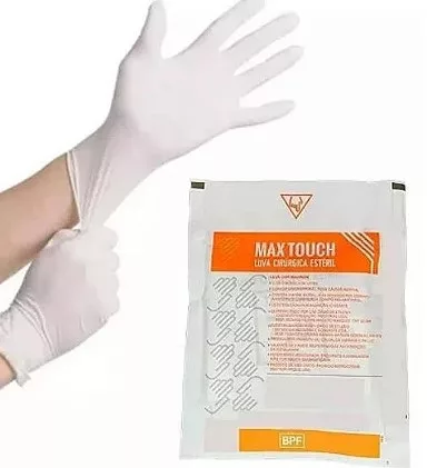 LUVA CIRURGICA N.8,0 ESTERIL - LATEX BR MAX TOUCH