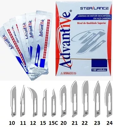 LAMINA BISTURI N 21 CARB C/100 ADVANTIVE