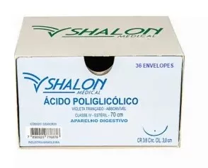 AC.POLIGLICOL. 1-0 1/2 C/AG.4,0 - SHALON G501MR40