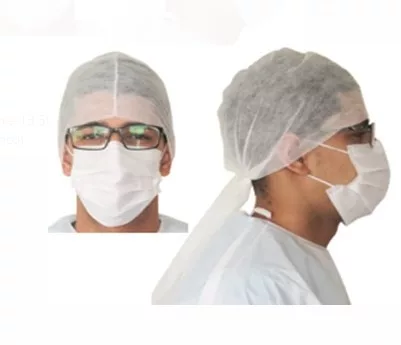 TOUCA GORRO C/ TIRAS BRANCO C/100 GR MEDIA - DEJAMARO