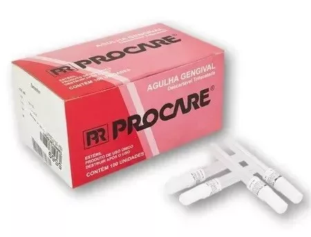 AGULHA GENGIVAL 30G CURTA C/100 PROCARE